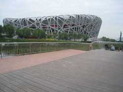 鳥巢觀景平臺木塑地板鋪設